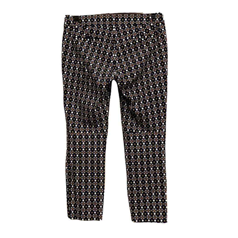 J CREW Pants Womens 6 Stretch Printed Cropped Straight Leg Chino Ladies - Picture 2 of 9